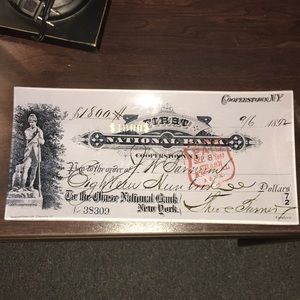 Twos Company Fort Dearborn National Bank Cooperstown New York Antique